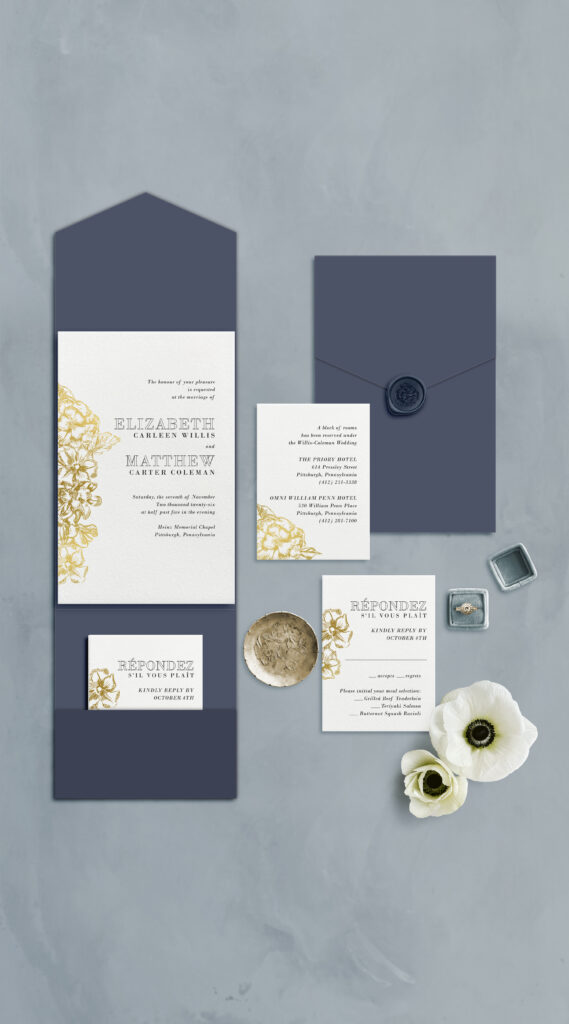 Foil and Digital Invitation Package