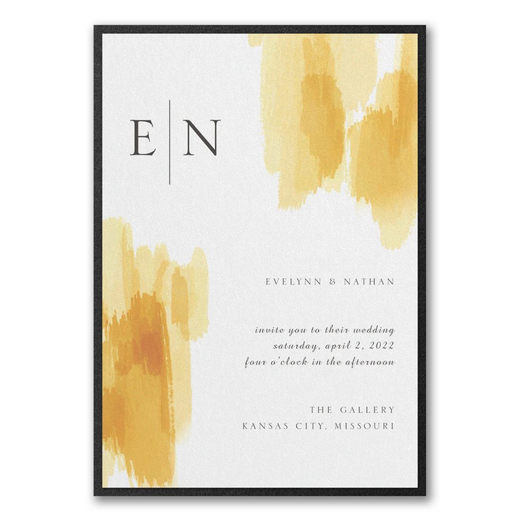 Yellow Watercolor Invitation + Backer