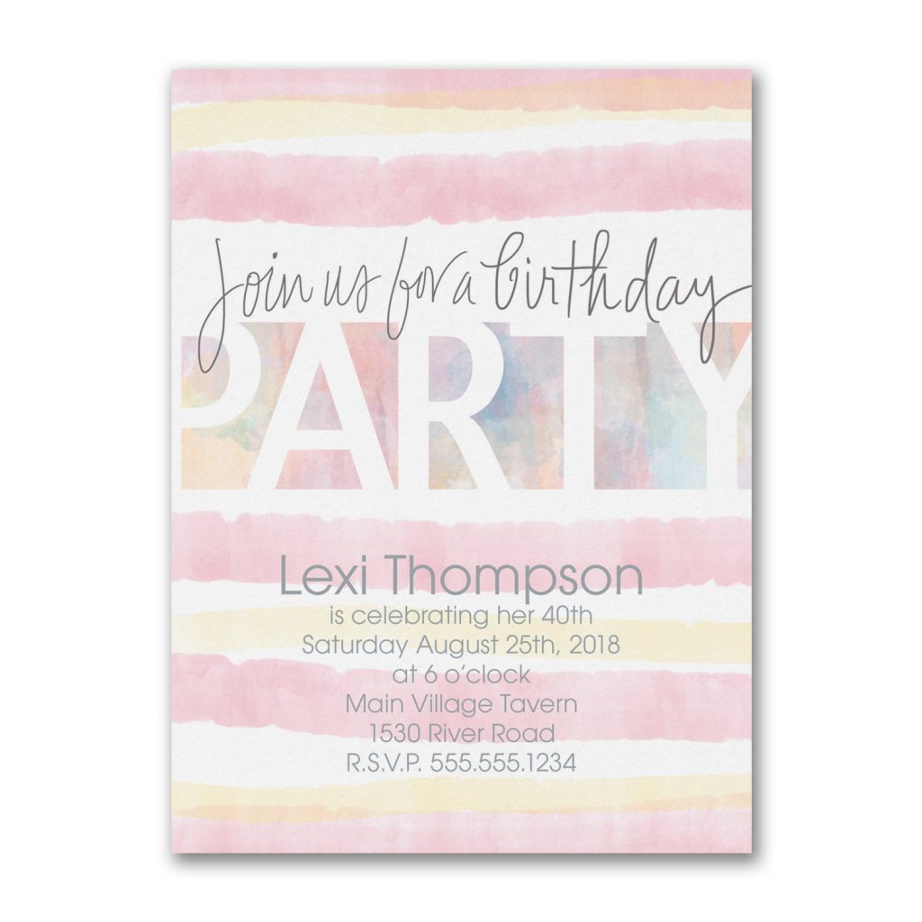 Watercolor Party Invitation