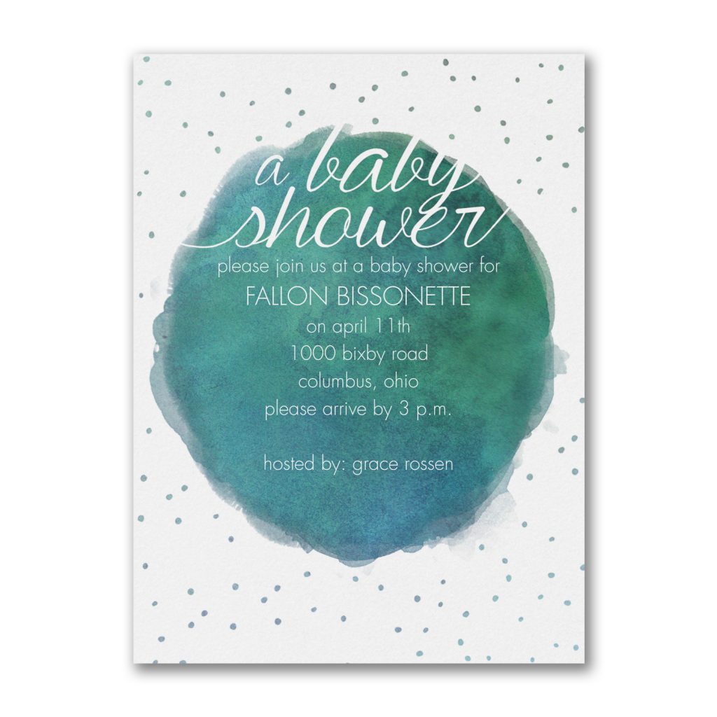 Watercolor Baby Shower Invitaiton