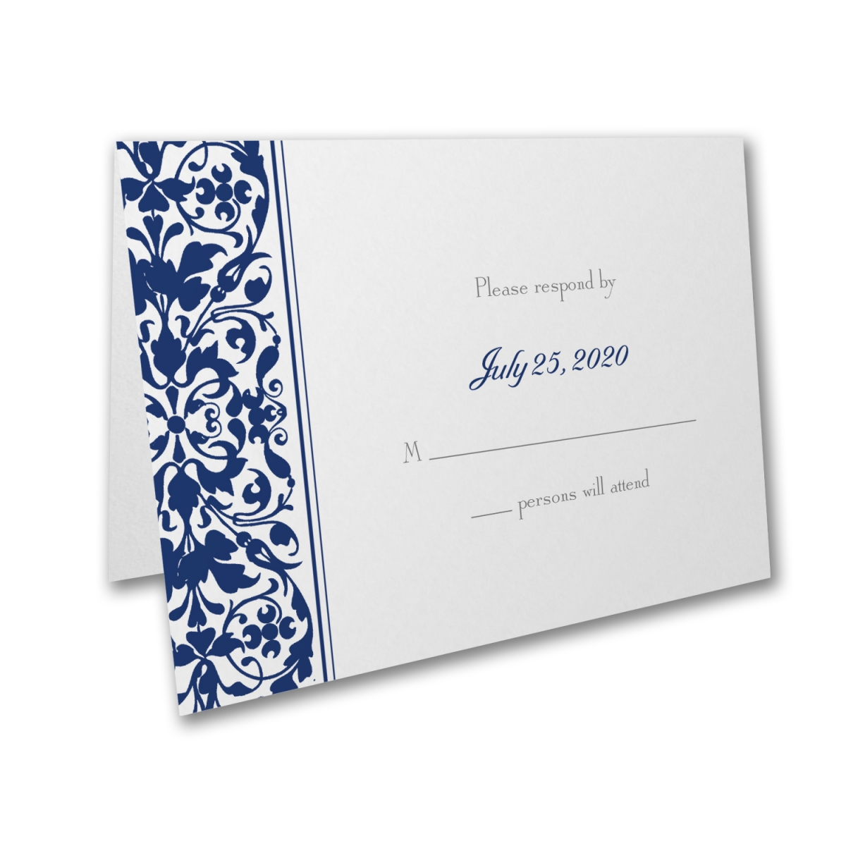 Filigree Splash - Response Card and Envelope