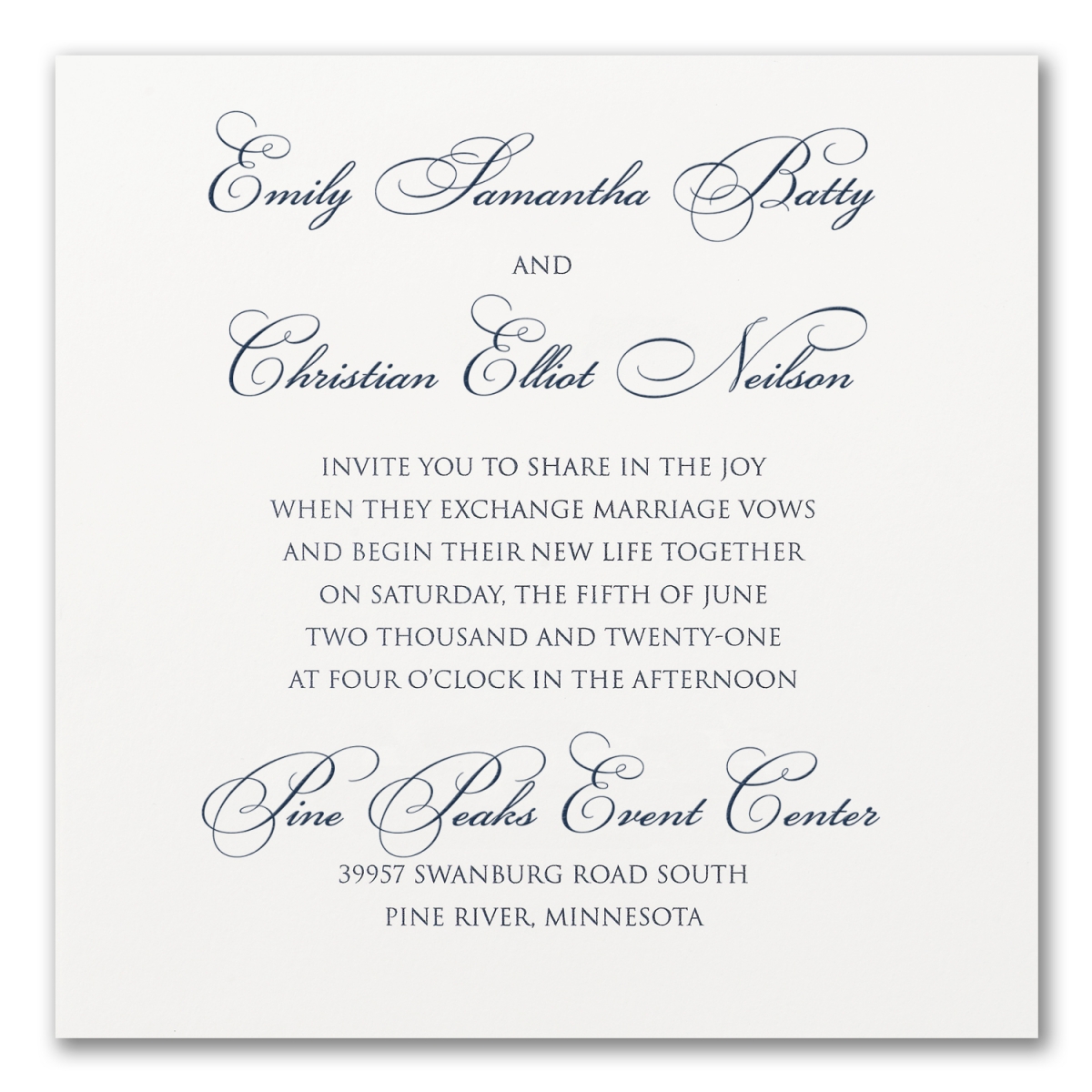 Perfect Sophistication - Invitation