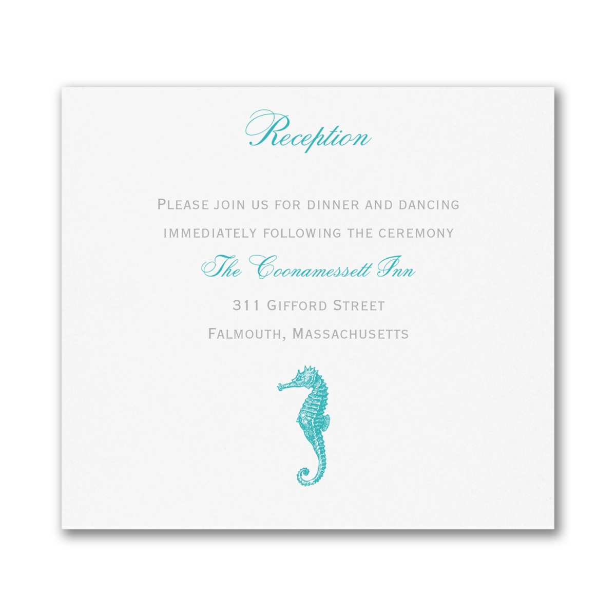 Sea Treasures - Reception Card