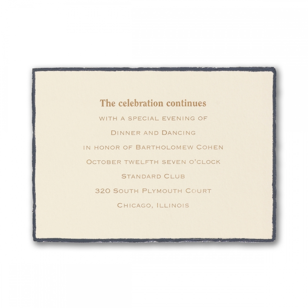 Feathered Deckle - Reception Card