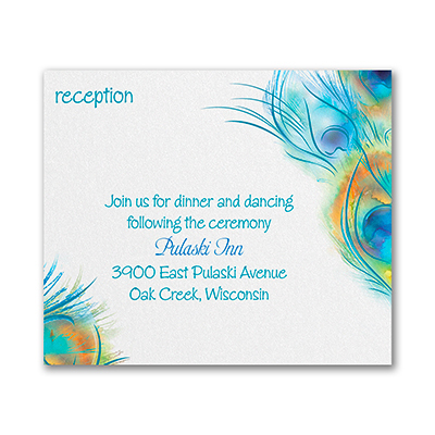 Peacock Persuasion - Reception Card