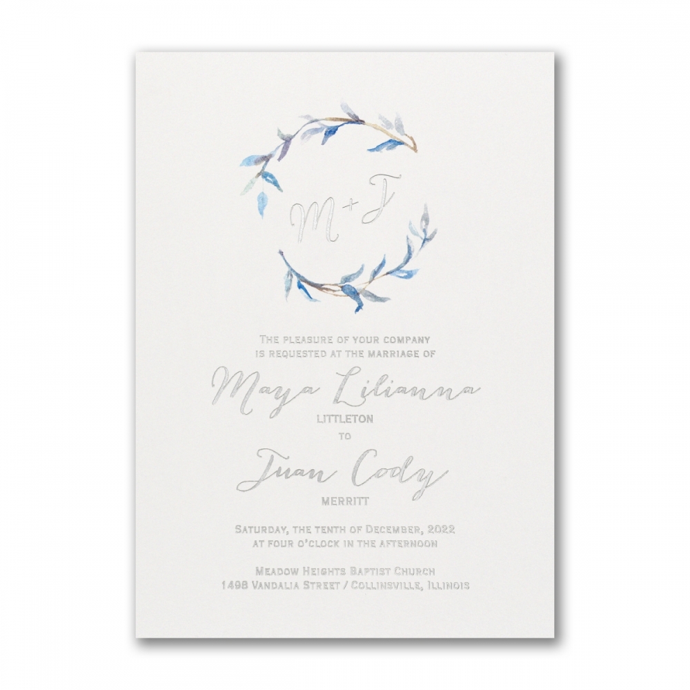 Watercolor Whimsy - Invitation - Periwinkle