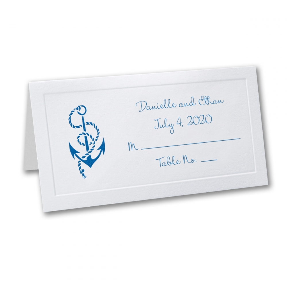 White Vellum Place Card - Personalized