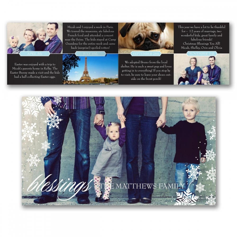 Snowflake Blessings Storyline - Photo Holiday Card