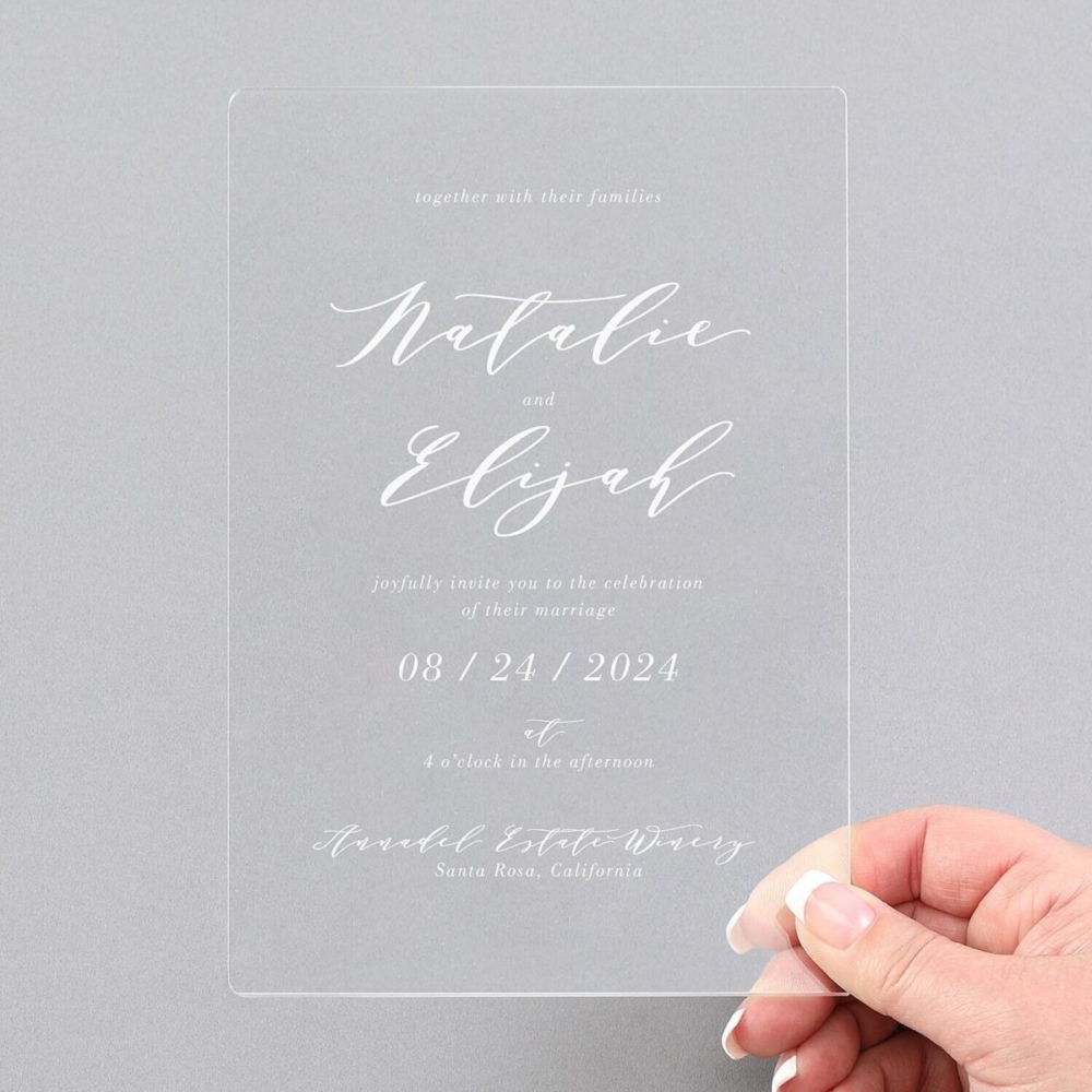 Charming Impression Invitation - Clear Acrylic