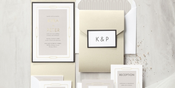 DIY Deckled Edge Paper Wedding Invitations - Cards & Pockets